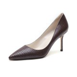 Arden Furtado Summer Fashion Trend Women's Shoes  new height 8 cm to 10 cm to 12 cm Leather Slip-on pure color Sexy Elegant Pointed Toe Stilettos Heels Slip-on Pumps Concise Office Lady Shallow Mature Big size 45