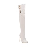 Arden Furtado Fashion Women's Shoes Winter Pointed Toe Stilettos Heels Elegant Ladies Boots Concise Over The Knee High Boots