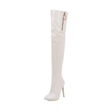 Arden Furtado Fashion Women's Shoes Winter Pointed Toe Stilettos Heels Elegant Ladies Boots Concise Over The Knee High Boots