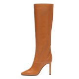 Arden Furtado Fashion Women's Shoes Winter Pointed Toe Chunky Heels  Sexy Elegant Ladies Boots Concise Mature Knee High Boots
