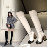 Arden Furtado Fashion Women's Shoes Winter Sexy Elegant Ladies Boots Concise Mature pure color Classics Leather Knee High Boots