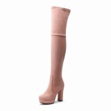 Arden Furtado Fashion Women's Shoes Winter Pointed Toe Chunky Heels Zipper Waterproof Elegant Ladies Boots Concise pure color