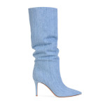 Arden Furtado Fashion Women's Shoes Pointed Toe Stilettos Heels Sexy Elegant Ladies Jeans pleated Boots 