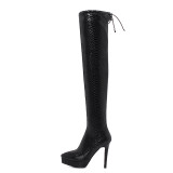 Arden Furtado Fashion Women's Shoes Winter Pointed Toe Stilettos Heels Zipper pure color Women's Boots Big size 42