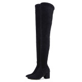 Arden Furtado Fashion Women's Shoes Winter  Sexy Elegant Ladies Boots Concise Classics Mature pure color Back zipper Over The Knee High Boots Big size 47 