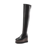 Arden Furtado  Fashion Women's Winter Waterproof  Sexy Elegant Ladies Boots Concise Mature  pure color Over The Knee High B
