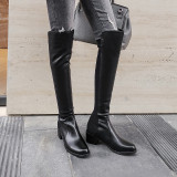 Arden Furtado Fashion Women's Shoes Winter   Sexy Elegant Ladies Boots pure color Concise Mature Office Lady Knee High Boots