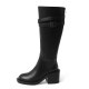 Arden Furtado Fashion Women's Shoes Winter Round Toe  Sexy Elegant Leather Ladies Boots Zipper Concise Mature Knee High Boots