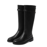 Arden Furtado Fashion Women's Shoes Winter  Sexy Elegant Ladies Boots Concise Mature Leather Mature zipper Knee High Boots