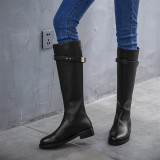 Arden Furtado Fashion Women's Shoes Winter pure color Zipper Women's Boots Classics Knee High Boots Big size 43
