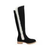 Arden Furtado Fashion Women's Shoes Winter  Back zipper Women's Boots  apricot Classics Knee High Boots Matte  Big size 42