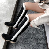 Arden Furtado Fashion Women's Shoes Winter  Back zipper Women's Boots  apricot Classics Knee High Boots Matte  Big size 42