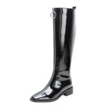 Arden Furtado Fashion Women's Shoes Winter Pointed Toe  Front zipper Sexy Elegant Ladies Boots Concise Mature Knee High Boots