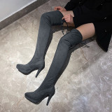 Arden Furtado Fashion Women's Shoes Winter Pointed Toe Stilettos Heels  pure color Sexy Elegant Ladies Boots Concise Mature