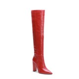 Arden Furtado 2019 winter autumn sexy high heels fashion woman's shoes over the knee boots chunky heels thigh high boots