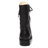Arden Furtado Fashion Women's Shoes Winter pure color Cross Lacing White Zipper Leather Round Toe Women's Boots Matin Boots