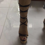 Arden Furtado Summer Fashion Women's Shoes Elegant Narrow Band platform Gladiator Mature Classics ankle strappy sandals