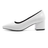 Arden Furtado Summer Fashion Trend Women's Shoes  Square Head Chunky Heels pure color  white apricot Sexy Elegant Slip-on Pumps