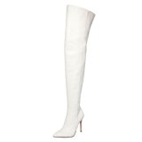 Arden Furtado Fashion Women's Shoes Winter Pointed Toe Stilettos Heels Zipper Sexy Elegant Ladies Boots  pure color White