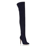 Arden Furtado Fashion Women's Shoes Winter Pointed Toe Stilettos Heels Zipper Elegant pure color sexy Over The Knee High Boots