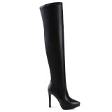 Arden Furtado Fashion Women's Shoes Winter Pointed Toe Stilettos Heels Zipper Sexy Elegant Ladies Boots Over The Knee High Boots