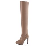 Arden Furtado Fashion Women's Shoes Winter Pointed Toe Stilettos Heels Zipper Sexy Elegant Ladies Boots Over The Knee High Boots