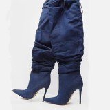 Arden Furtado Fashion Women's Shoes Winter  Pointed Toe Stilettos Heels  Sexy Elegant Ladies Boots  pure color Half Boots