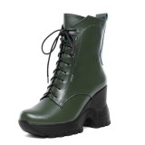 Arden Furtado Fashion Women's Shoes Winter  pure color Mature Sexy Elegant Ladies Boots Concise Round Toe Leather Concise