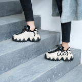 Arden Furtado Fashion Women's Shoes Winter Concise Mature Cross Lacing Sneakers Comfortable Classics Big size 40