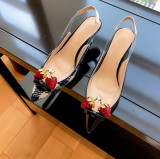 Arden Furtado Summer Fashion Trend Women's Shoes Pointed Toe Stilettos Heels Flower Concise  Elegant Sandals Classics Mature