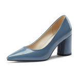 Arden Furtado Summer Fashion Trend Women's Shoes Pointed Toe Chunky HeelsClassics pure color Classics Shallow