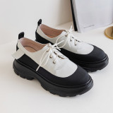 Arden Furtado Spring And autumn Fashion Women's Shoes Cross Lacing Classics Round Toe Mixed Colors Concise Classics Leisure