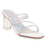 Arden Furtado Summer Fashion Trend Women's Shoes Sexy Elegant pure color Classics Crystal Rhinestone Chunky Heels Slippers