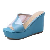 Arden Furtado Summer Fashion Trend Women's Shoes Sexy Elegant pure color blue white and pink Concise Waterproof Slippers