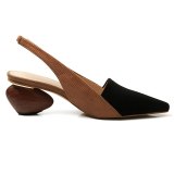 Arden Furtado Summer Fashion Trend Women's Shoes new Mature Classics Pointed Toe Special-shaped Heels Sexy Elegant Sandals