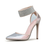 Arden Furtado Summer Fashion Trend Women's Shoes apricot Pointed Toe Stilettos Heels  Sexy Elegant Sandals Big size 45