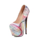 Arden Furtado Summer Fashion Trend Women's Shoes pink yellow Party Shoes Pointed Toe Stilettos Heels Buckle Pumps Big size 50