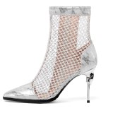 Arden Furtado Summer Fashion Trend Women's Shoes Pointed Toe Classics Stilettos Heels  Concise Zipper Cool boots  Short Boots