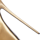 Arden Furtado Spring Fashion Women's Shoes round Toe Stilettos Heels Slip-on gold Pumps Platform Party Shoes extreme heels 30cm