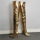 Arden Furtado Fashion Women's Shoes Winter pure color gold Elegant Ladies Boots Concise Office Lady Over The Knee High Boots new