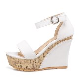 Arden Furtado Summer Fashion Trend Women's Shoes white Waterproof Elegant Sandals Buckle pure color White Sexy Concise Classics