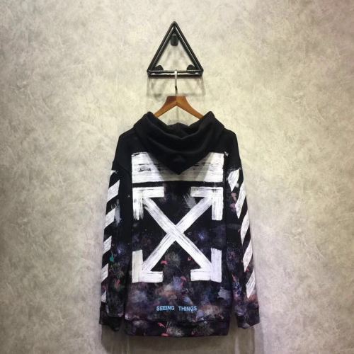 Falection 17fw OFF WHITE Diag Universe Print Pullover Hoodie