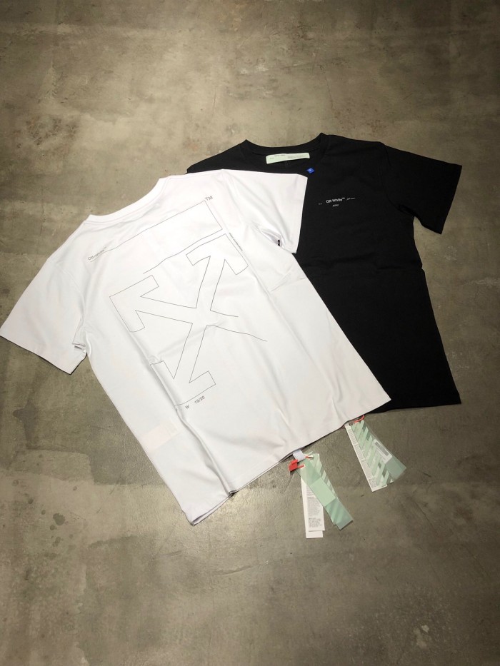 OFF WHITE 19SS UNFINISHED ARROW DIAG PRINT GRAPHIC T-SHIRT