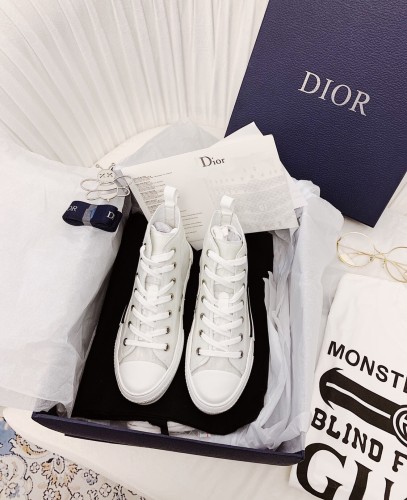 CHRISTIAN DIOR 19SS WHITE OBLIQUE B23 HIGH TOP SNEAKERS