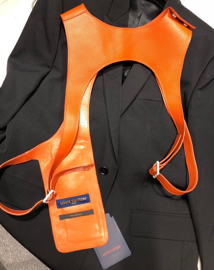 Louis Vuitton Monogram Embossed Grained Leather Cut Away Vest