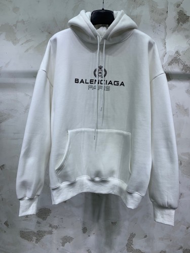 BALENCIAG 19FW BB CROWN LOGO EMBROIDERED HOODIE OVERSIZED