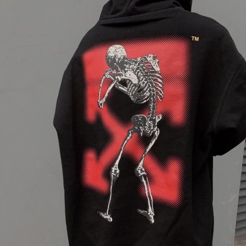 OFF WHITE 19FW UNDERCOVER SKULL ARROW PRINTED HOODIE