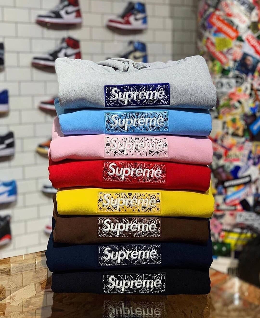 supreme bandana blue shirt