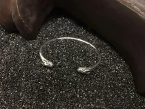 クロムハーツ ブレスレット Chrome Hearts ダブルドッグバングル 925シルバー