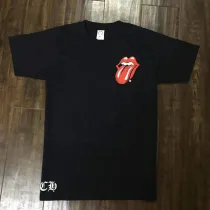 クロムハーツ Tシャツ Chrome Hearts ローリングストーンズ Tシャツ 男女兼用